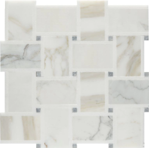 Basketweave Bianco - marble tile